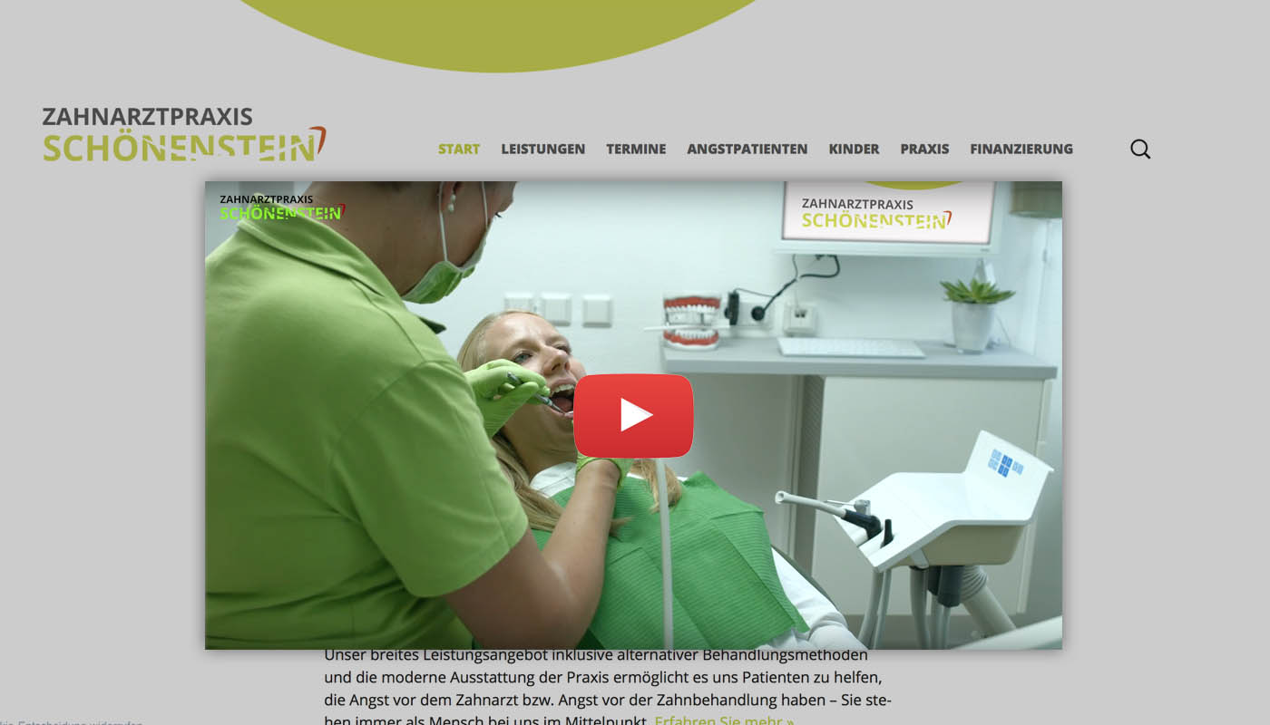 Zahnarztpraxis SEO (Videoeinbindung)